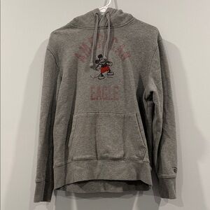American Eagle Outfitters Gray Hoodie with Mickey Mouse Graphic